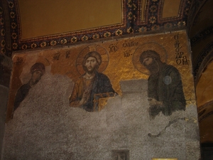 1 Istanbul  Hagia Sofia binnen Christus fresco
