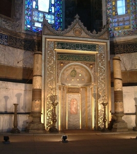 1 Istanbul  Hagia Sofia binnen Mhrab