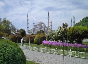 1 Istanbul  blauwe moskee Sultan Ahmet II vertezicht