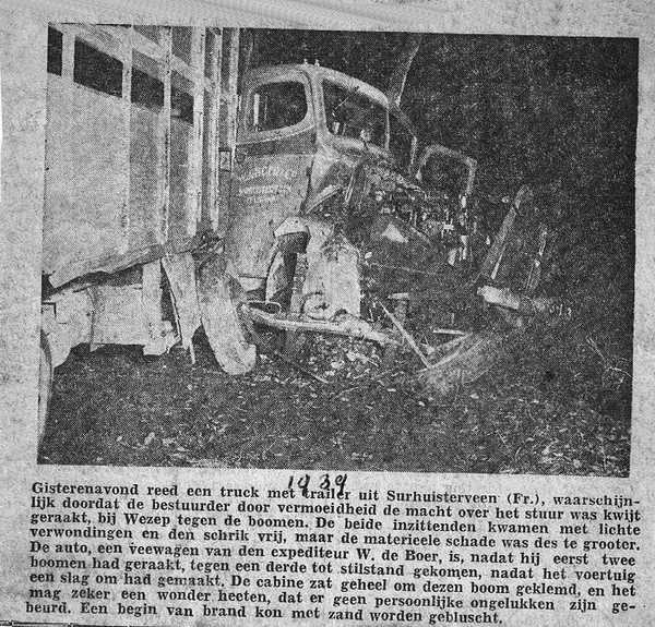 Ongeval bij Wezup in 1939