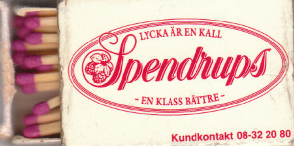 Lucifer doosje van Spendruos (biermerk in Zweden)