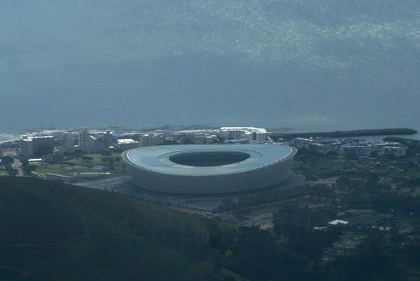 Groen Punt Stadion vanop Tafelberg