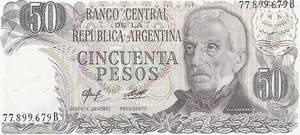 Argentini 1976-1978 50 Pesos a