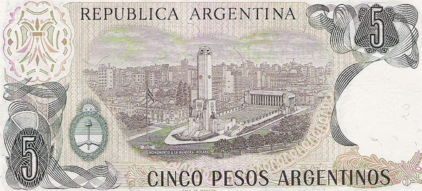 Argentini 1983-1984 5 Pesos Argentinos b