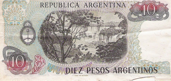 Argentini 1983-1984 10 Pesos Argentinos b