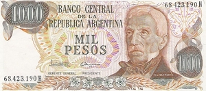 Argentini 1976-1979 1.000 Pesos a