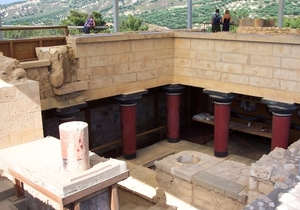2 Knossos paleis verdiep met zuilen