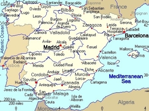 0SP IN Spanje kaart