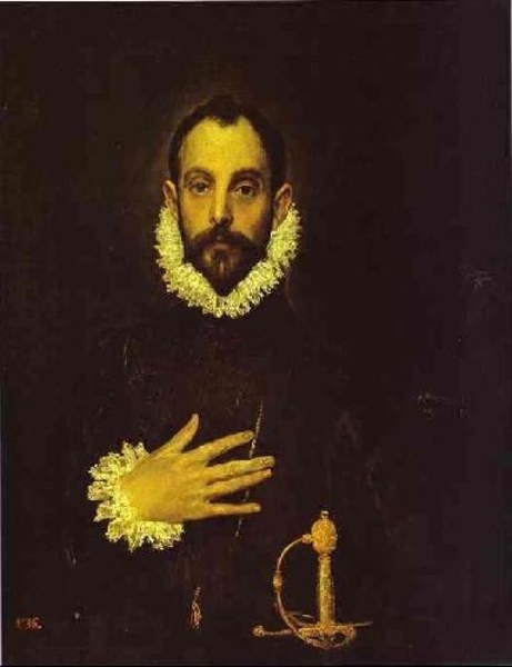 1MA_PO IN Madrid_Prado_El Greco_edelman met hand op de borst