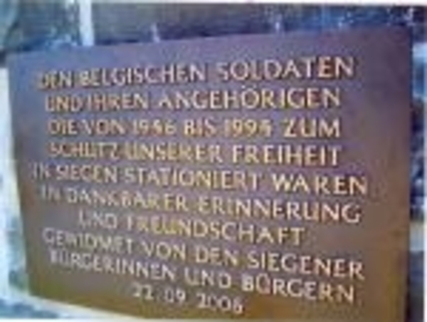 herdenkings plaat te Siegen Heidelberg