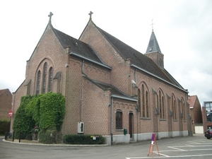 009-Vertrek aan St-Jozefkerk Moorsel voor 4.9km..