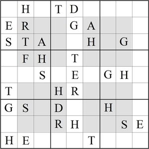 Puzzel Sudoku als TEKST Iets anders dan 1 t/m 9
