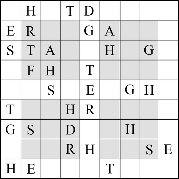SUDOKU tekst  oplossing: H8-E9-R7-F2-S5-T4-D6-A1-G3