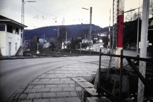 de spoorweg overgang naar de Heidelberg