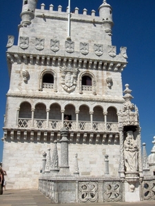 2 Lissabon _Belem toren _Gekanteelde toren versierd met manuelijn