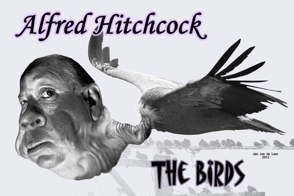 ALFRED HITCHCOCK, FILMREGISEUR, THE BIRDS, JANVANDELAARWEERT