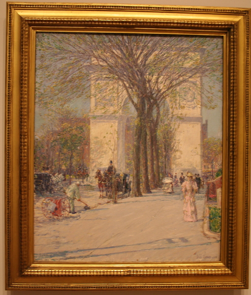 17_Phillips col_Childe Hassam_Washington Arch in spring