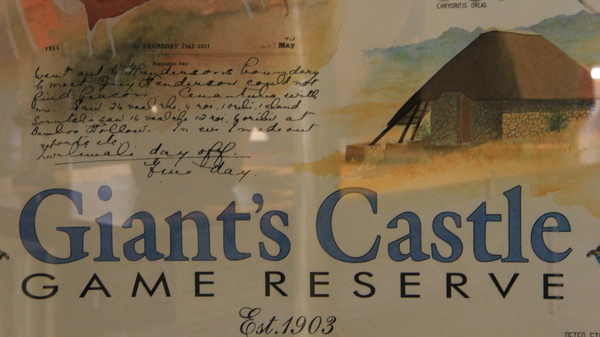 PANCARTE GIANT'S CASTLE GAME RESERVE
