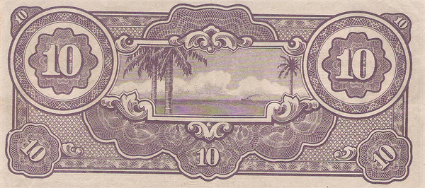 Nederlandsch Indi 1942 10 Gulden Japanse Bezetting b