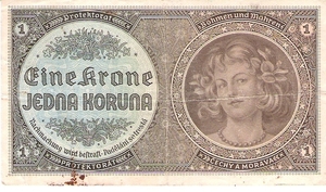 Bohemen en Moravi 1940 1 Kroon a