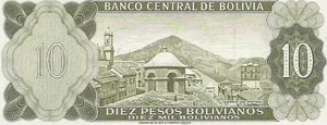 Bolivia 1962 10 Pesos b