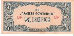 Burma 1942 0,25 Rupee Japanse Bezetting a