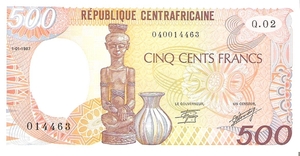 Centraal Afrikaanse Republiek 1987 500 Francs a