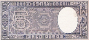 Chili 1948-1949 5 pesos b