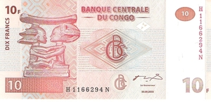 Congo Democratische Republiek 2003 10 Francs a