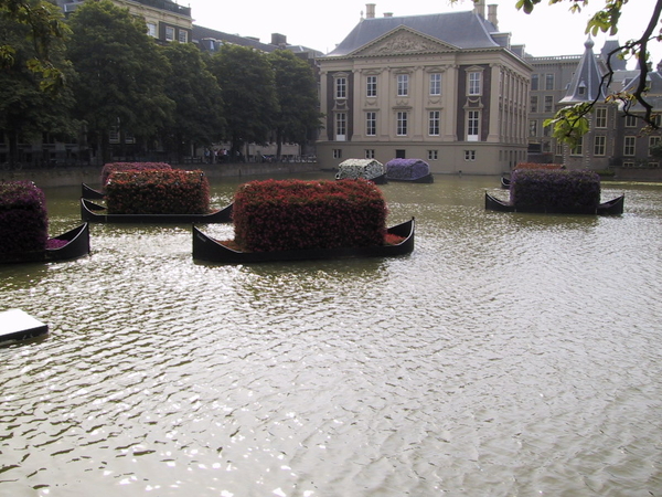 Bloemenboot in de Hofvijver