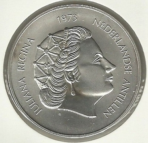 Ned.Antillen 1973 25 Gulden Jubileum