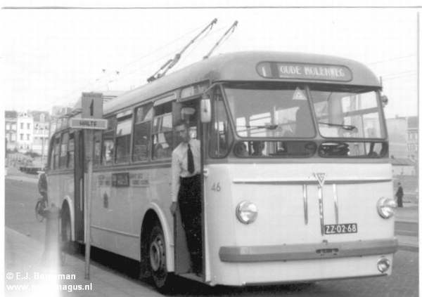 1952 GTN 19-08-1953 Lijn 1 Plein 1944  E.J.Bouwman