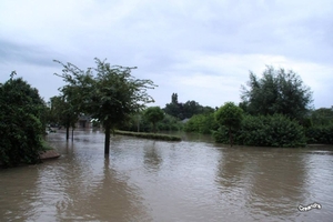 Wateroverlast 27-07-2014 aan het bufferbekken.