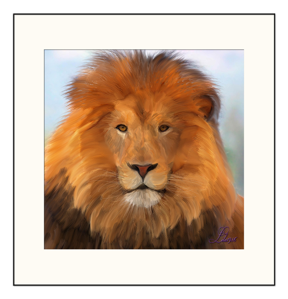 leeuw geschilderd