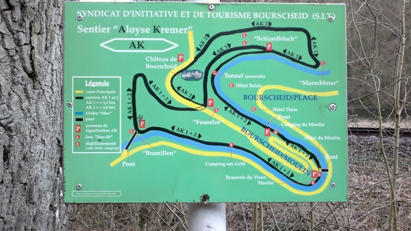 Bourscheid-Plage - wandelroute