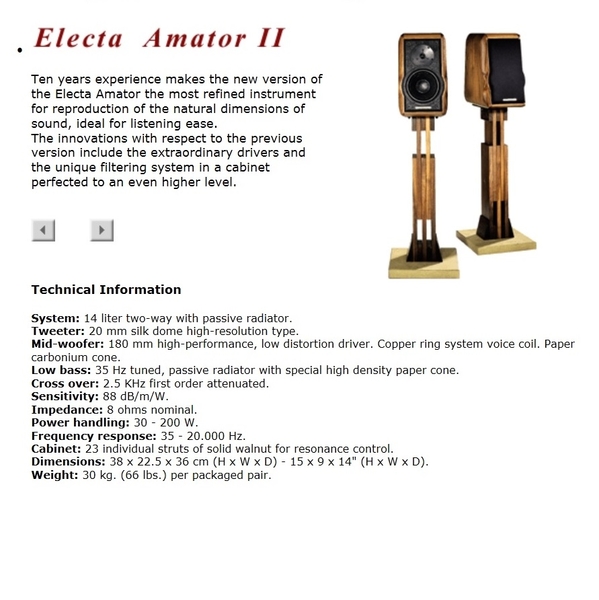 Electo Amator II specificaties