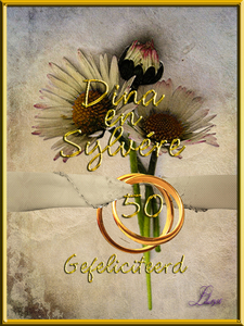 Dina en Sylvre 50 jaar getrouwd