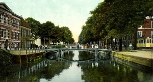 Mauritskade, met zwem- en badinrichting.1907