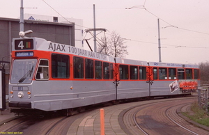 Ajax  GVB 100 jaar(uitvoering 1), GVB 813, Lijn 4,