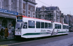 Alitalia, GVB 783, Lijn 3, van Baerlesstraat, 30-12-2000.
