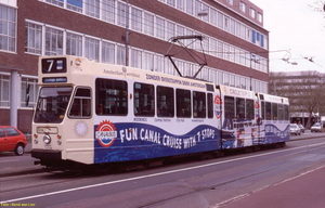 Circle-Tramlijn 20  Canal Bus, GVB 814, Lijn 7, Marnixstraat,