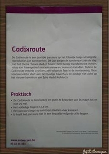 Cadixroute 2016. Tussen stad en haven. Folder informatie.
