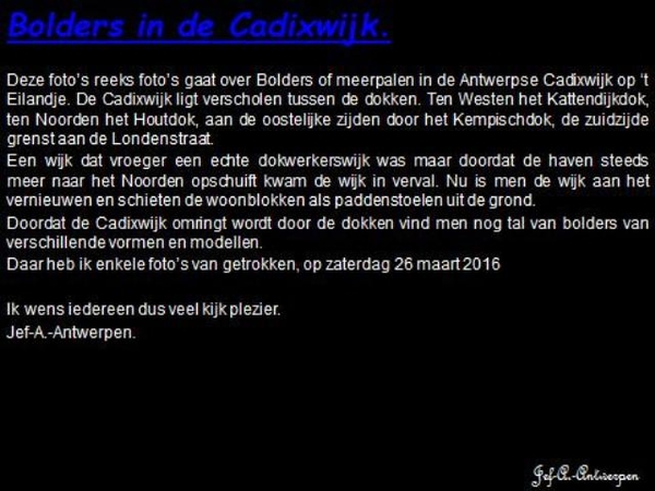 Bolders in de Cadixwijk.