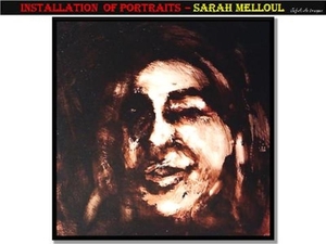 Installation of portraits – Sarah Melloul.