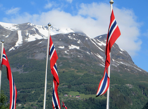 De Noorse vlaggen