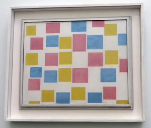 P. Mondriaan-Compositie met kleurvakjes-1917