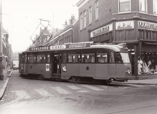 106, lijn 14, Korenaarstraat, 2-3-1962