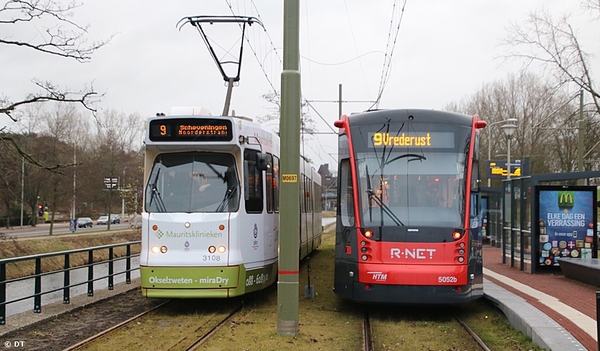 Tramlijn 9 Noorderstrand met GTL's 11 december 2016