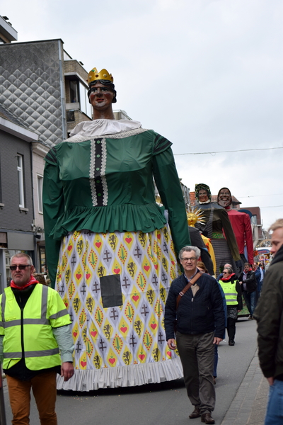 Reuzen op Roeselaarse Carnavalstoet 19-3-2017