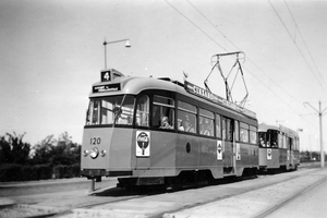 120, lijn 4, Schiedamseweg, 10-7-1955 (H. Kaper)